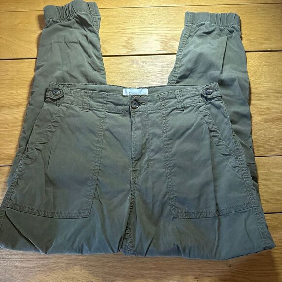 Anthropologie green cargo joggers 26 - Picture 2 of 10